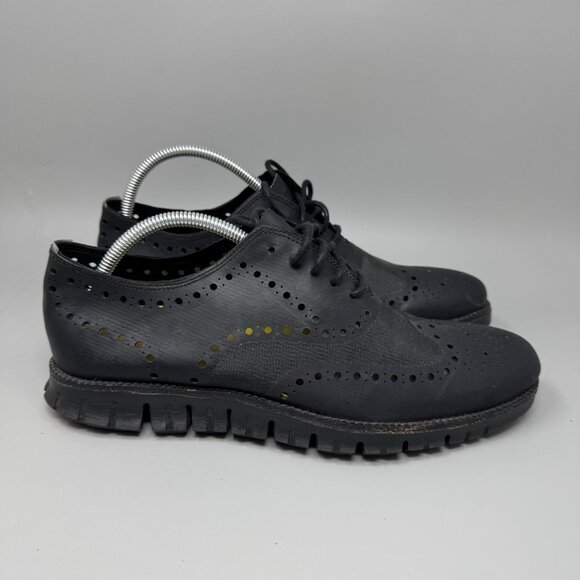 Cole Haan No Stitch Zerogrand Men Size 10.5 M Shoes Black Wingtip Oxford C12973 main image 8